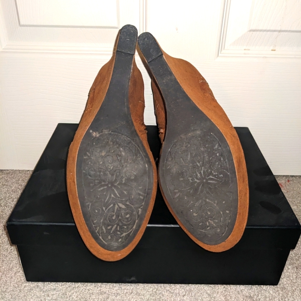 Rust Platform Wedge Bootie 10 - Picture 6 of 7